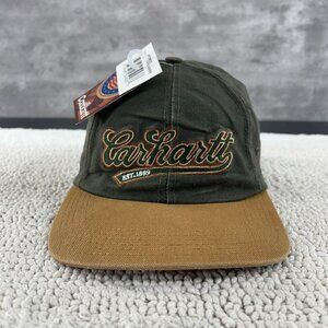 Vintage Carhartt Strap Back Hat OSFA Dead Stock Two Tone Workwear Made in USA